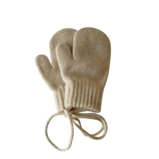 Alpakawolle Handschuhe (1-4 Jahre), Beige - Bodesuuri