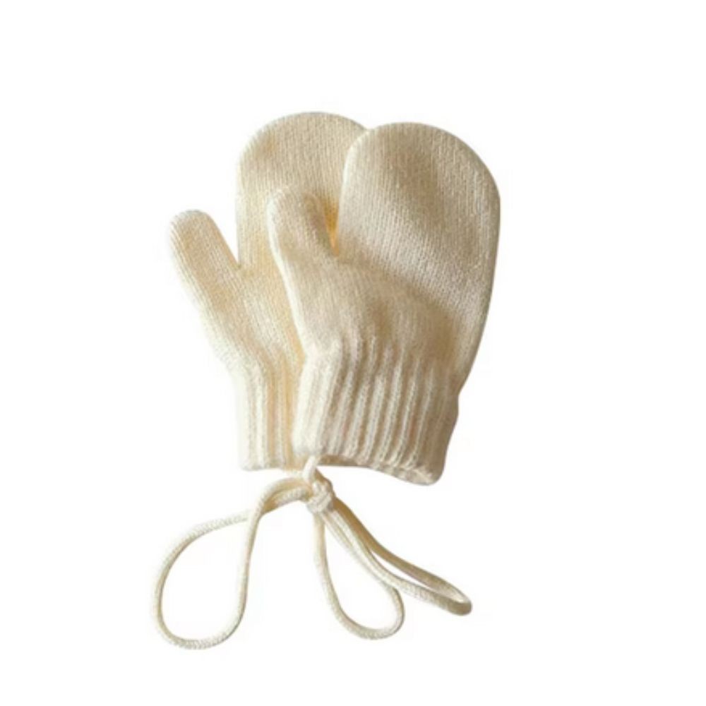 Alpakawolle Handschuhe (1-4 Jahre), Off-White - Bodesuuri