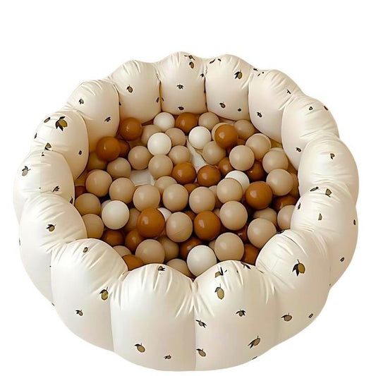 aufblasbares Bällebad mit 50 Bällen, Ivory/ Zitrone - Bodesuuri