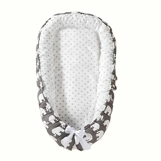 Baby Kuschelnestchen mit abnehmbaren Kissen, Elefanten - Bodesuuri
