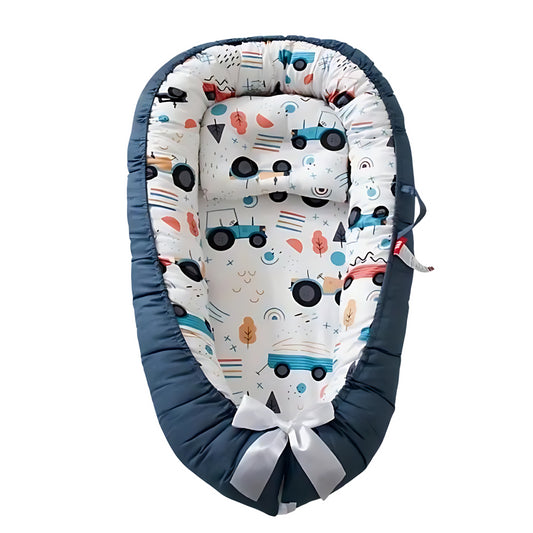 Baby Kuschelnestchen mit abnehmbaren Kissen, Traktore - Bodesuuri