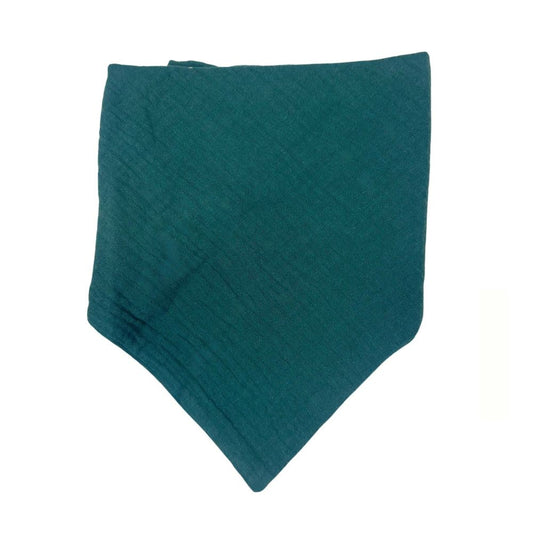 Bandana Halstuch aus Musselin Baumwolle, Dunkelgrün - Bodesuuri
