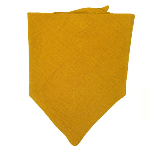 Bandana Halstuch aus Musselin Baumwolle, Mustard - Bodesuuri