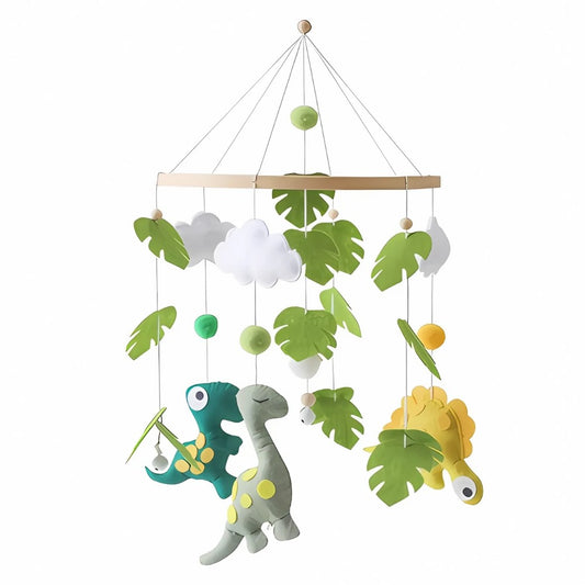 Filz Mobile mit Spieluhr, Dinosaurier