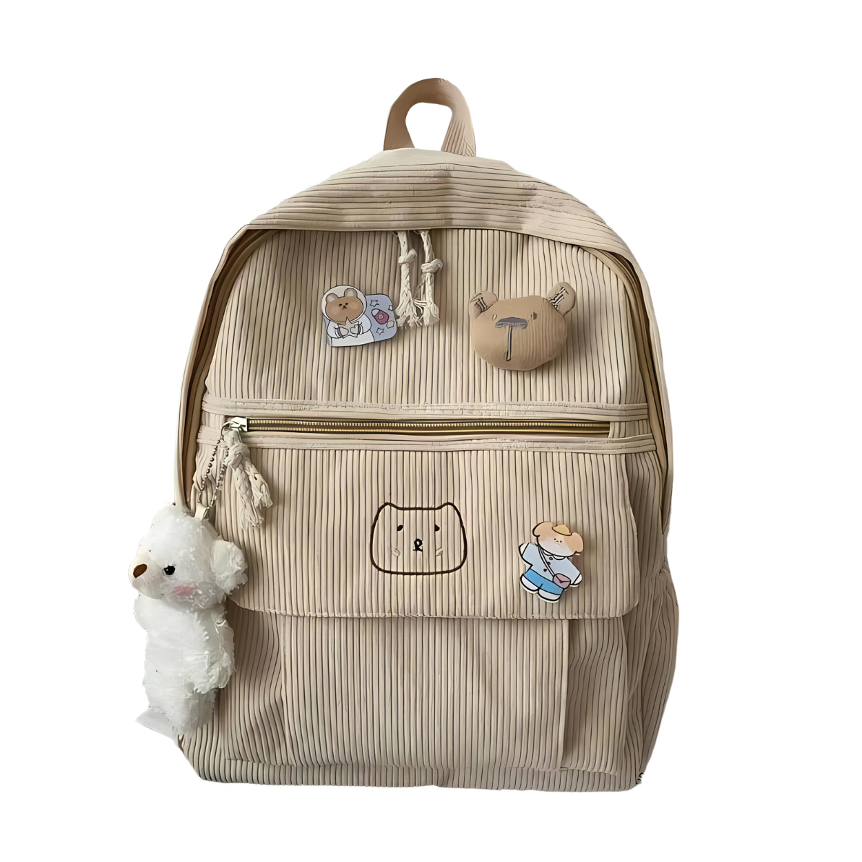 Kinder Rucksack Velvet, Offwhite - Bodesuuri