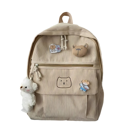 Kinder Rucksack Velvet, Offwhite - Bodesuuri