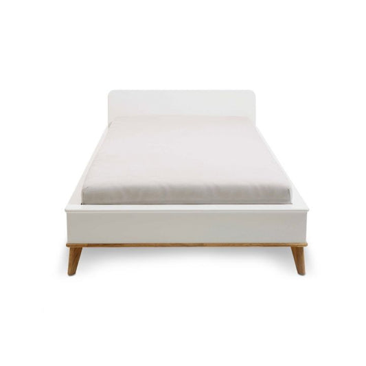 Milkii Einzelbett Jugendbett "Miira", Eiche/Weiss, 120 x 200 cm - Bodesuuri