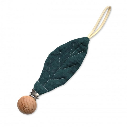 Schnullerkette Leaf, Forest Green - Bodesuuri