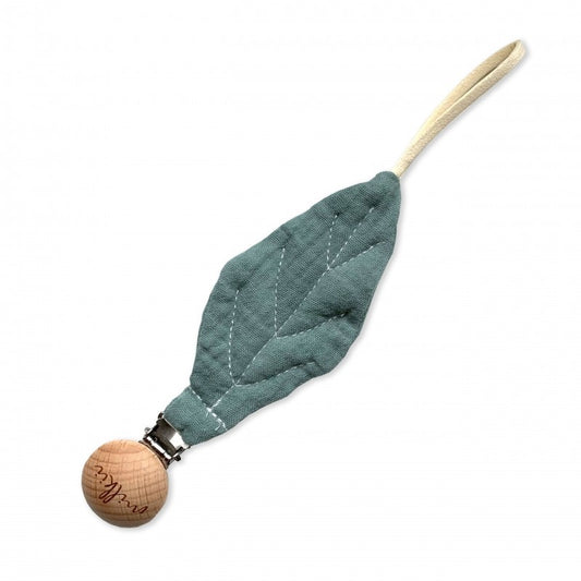 Schnullerkette Leaf, Moss Green - Bodesuuri