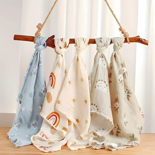 Mulltuch / Spucktücher Set, 5 Stück, Ivory - Bodesuuri